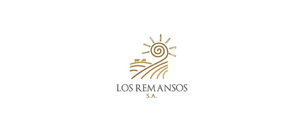創(chuàng)意太陽logo設(shè)計(jì)靈感-los Remansos農(nóng)業(yè)公司logo