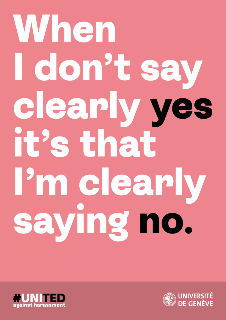 日內(nèi)瓦大學“反對騷擾”系列公益平面廣告海報 日內(nèi)瓦大學“反對騷擾”系列公益平面廣告海報