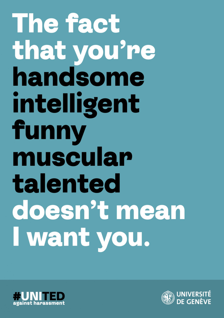 日內(nèi)瓦大學“反對騷擾”系列公益平面廣告海報 日內(nèi)瓦大學“反對騷擾”系列公益平面廣告海報