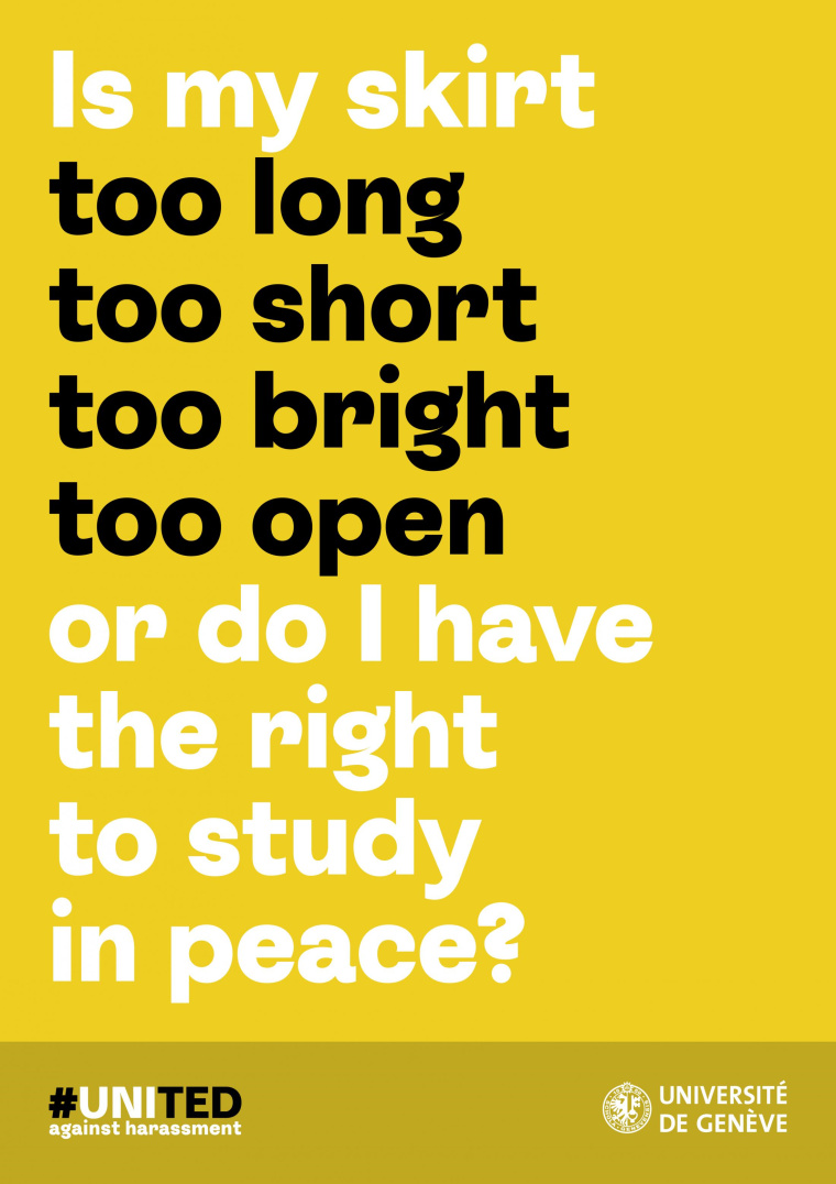 日內(nèi)瓦大學“反對騷擾”系列公益平面廣告海報 日內(nèi)瓦大學“反對騷擾”系列公益平面廣告海報