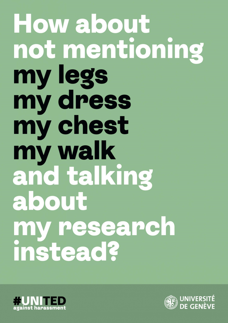 日內(nèi)瓦大學“反對騷擾”系列公益平面廣告海報 日內(nèi)瓦大學“反對騷擾”系列公益平面廣告海報