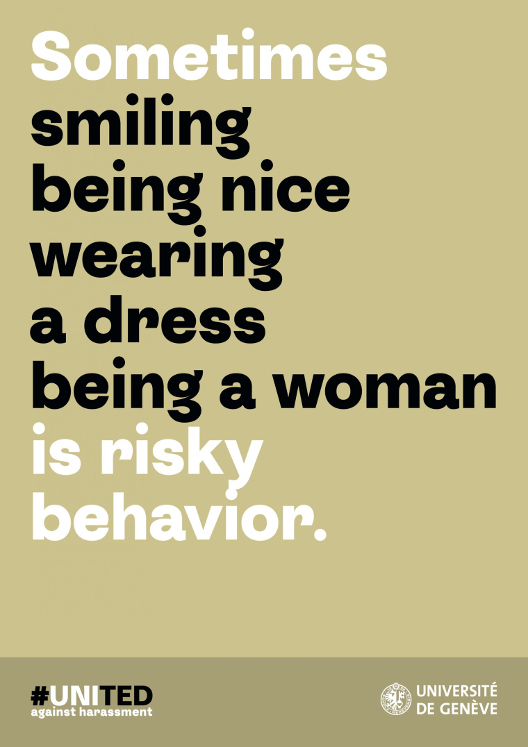 日內(nèi)瓦大學“反對騷擾”系列公益平面廣告海報 日內(nèi)瓦大學“反對騷擾”系列公益平面廣告海報