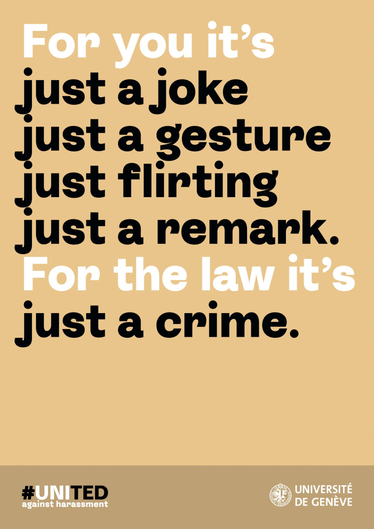 日內(nèi)瓦大學“反對騷擾”系列公益平面廣告海報 日內(nèi)瓦大學“反對騷擾”系列公益平面廣告海報