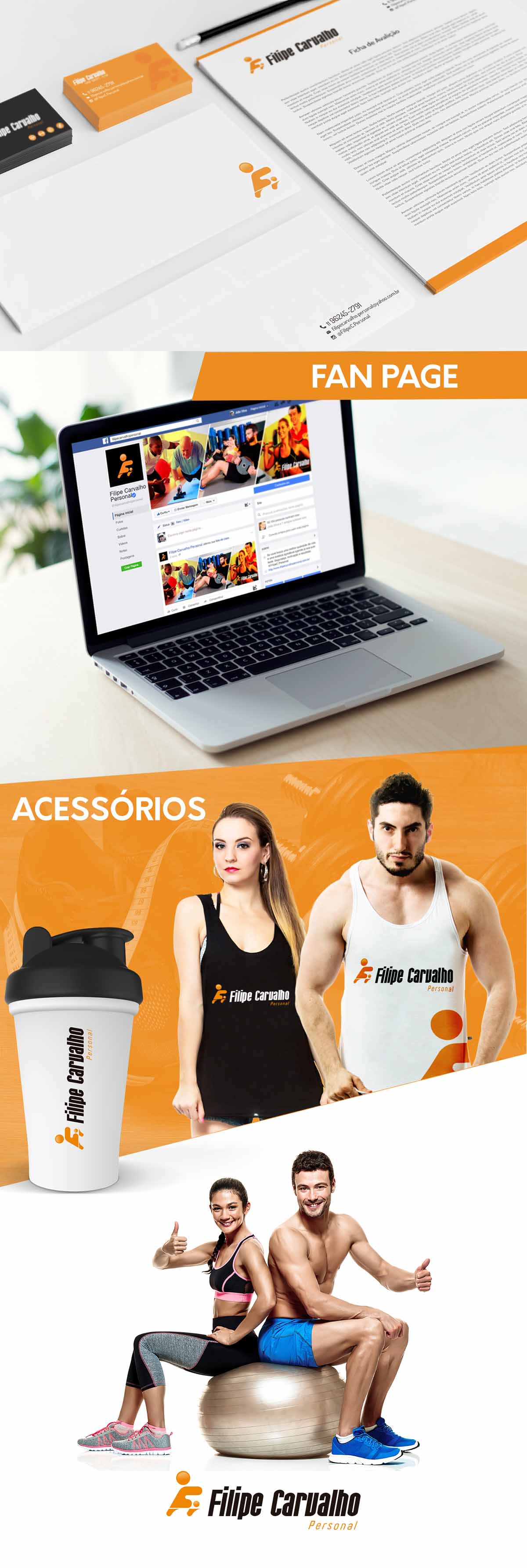 Filipe健身體育培訓(xùn)機(jī)構(gòu)品牌logo設(shè)計(jì)，源自跑步剪影與速度的符號(hào)