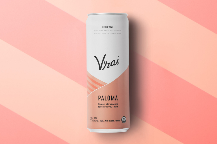 Vrai 品牌灌裝伏特加雞尾酒包裝設(shè)計清爽“V”字母版式 Vrai 品牌灌裝伏特加雞尾酒包裝設(shè)計清爽“V”字母版式