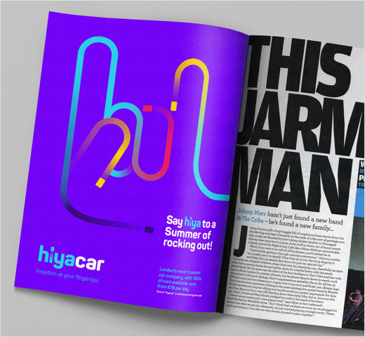 Hiyacar汽車共享平臺(tái)品牌形象設(shè)計(jì)-logo設(shè)計(jì)VI設(shè)計(jì)，完美的動(dòng)態(tài)多彩漸變風(fēng)格