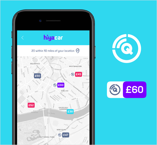 Hiyacar汽車共享平臺(tái)品牌形象設(shè)計(jì)-網(wǎng)站設(shè)計(jì)與手機(jī)APP界面設(shè)計(jì)，完美的動(dòng)態(tài)多彩漸變風(fēng)格