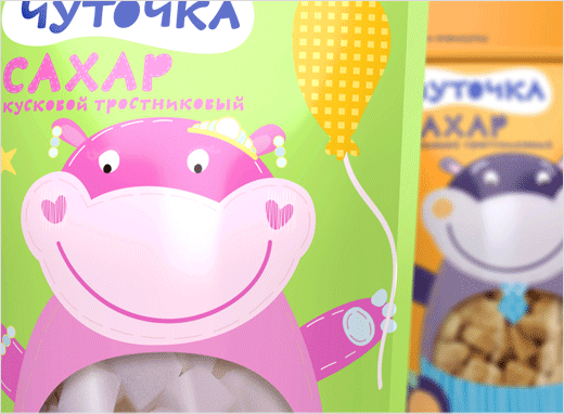 可愛插畫風(fēng) ЧУТОЧКА 食糖包裝設(shè)計