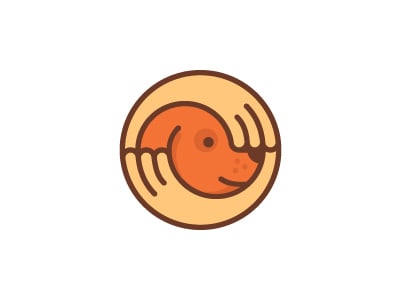 手包裹著一只狗獸醫(yī)標志設(shè)計