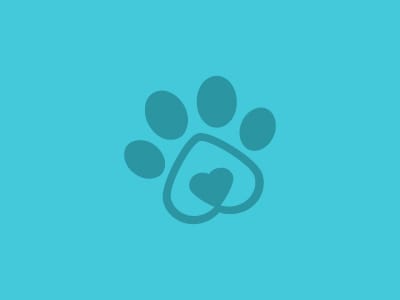藍色的爪子獸醫(yī)標志設(shè)計