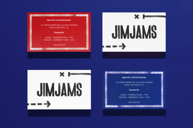 JimJams 服裝設(shè)計(jì)公司企業(yè)形象設(shè)計(jì)，非常個(gè)性的箭頭線條圖案