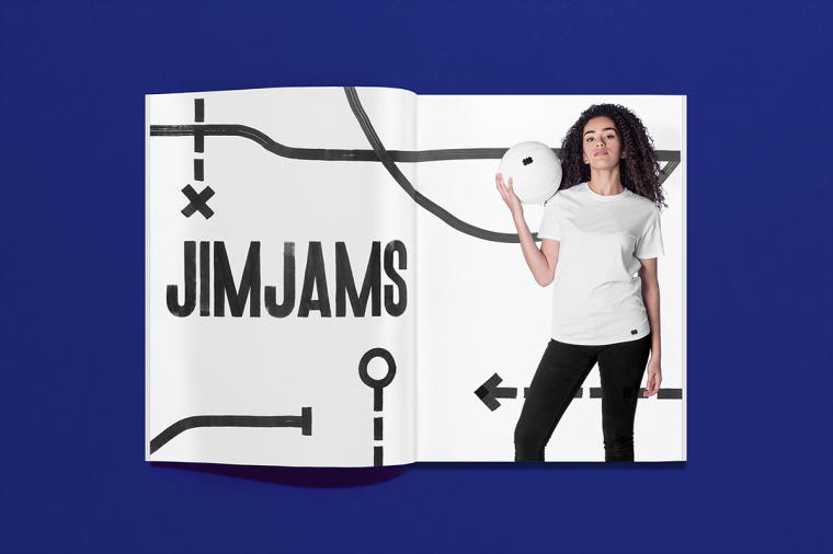 JimJams 服裝設(shè)計(jì)公司企業(yè)形象設(shè)計(jì)，非常個(gè)性的箭頭線條圖案