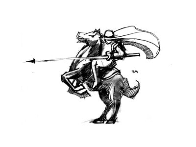 手繪騎士logo設(shè)計(jì)