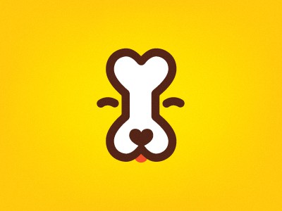 白色狗骨logo設(shè)計