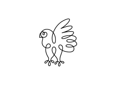 黑色線(xiàn)條的貓頭鷹logo設(shè)計(jì)