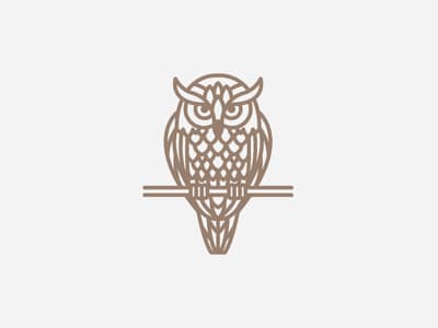 棕色貓頭鷹logo設(shè)計(jì)