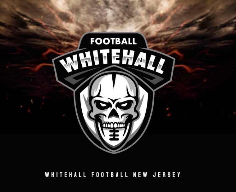 Whitehall 橄欖球聯(lián)盟體育標志設計，挑戰(zhàn)視覺的骷髏形象