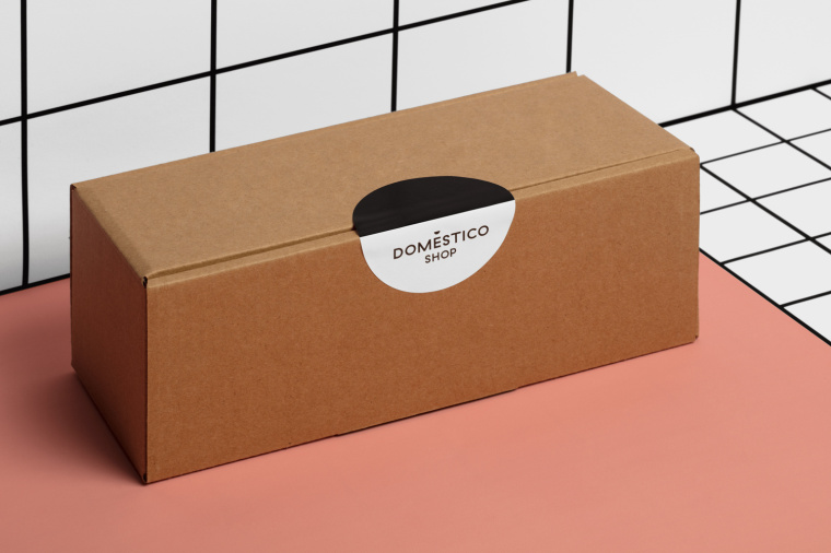 Mucho設(shè)計師品牌家居用品在線電商商城logo設(shè)計品牌形象VI設(shè)計,有趣的半圓圖形元素