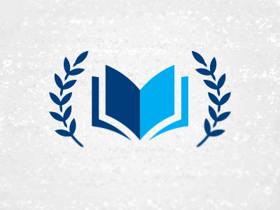 藍(lán)色書與橄欖枝結(jié)合的logo設(shè)計(jì)