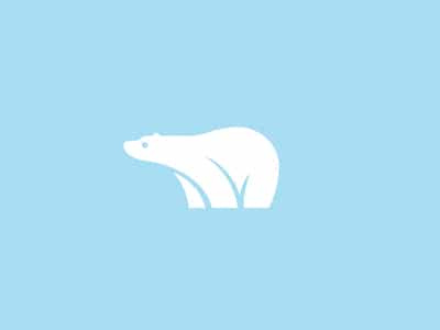 白色北極熊的設計公司logo設計