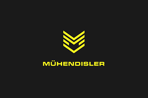 Mhendisler建筑公司幾何線條風格logo設計