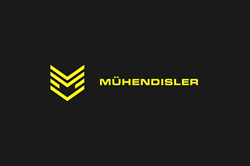 Mhendisler建筑公司幾何線條風格logo設計