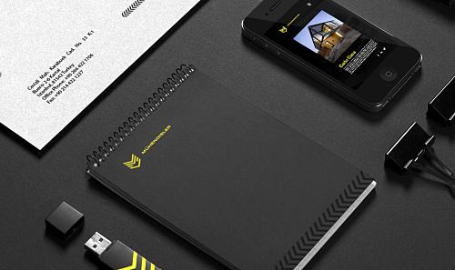 Mhendisler建筑公司幾何線條風格企業(yè)VI設計