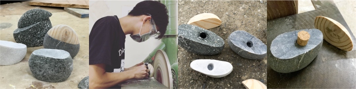 日式溫泉浴粉創(chuàng)意包裝設(shè)計造型設(shè)計——石材與木材的結(jié)合