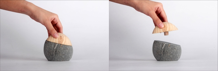 日式溫泉浴粉創(chuàng)意包裝設(shè)計造型設(shè)計——石材與木材的結(jié)合