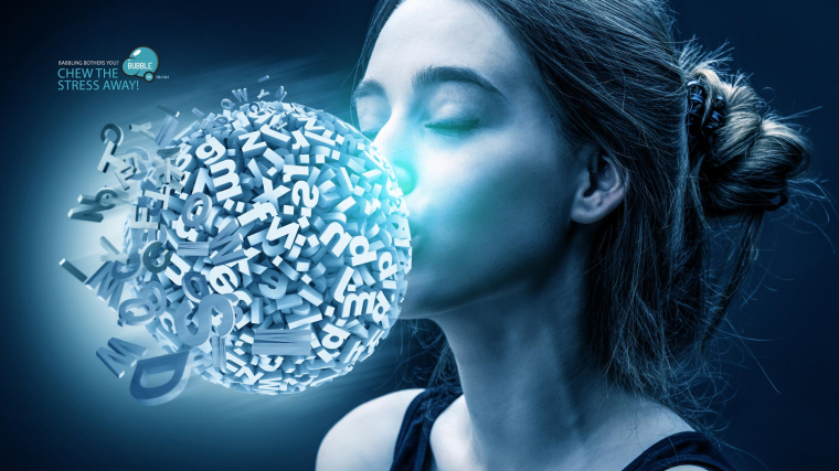 埃及Nabarosk口香糖平面創(chuàng)意廣告——“咀嚼壓力凌亂數(shù)字”篇