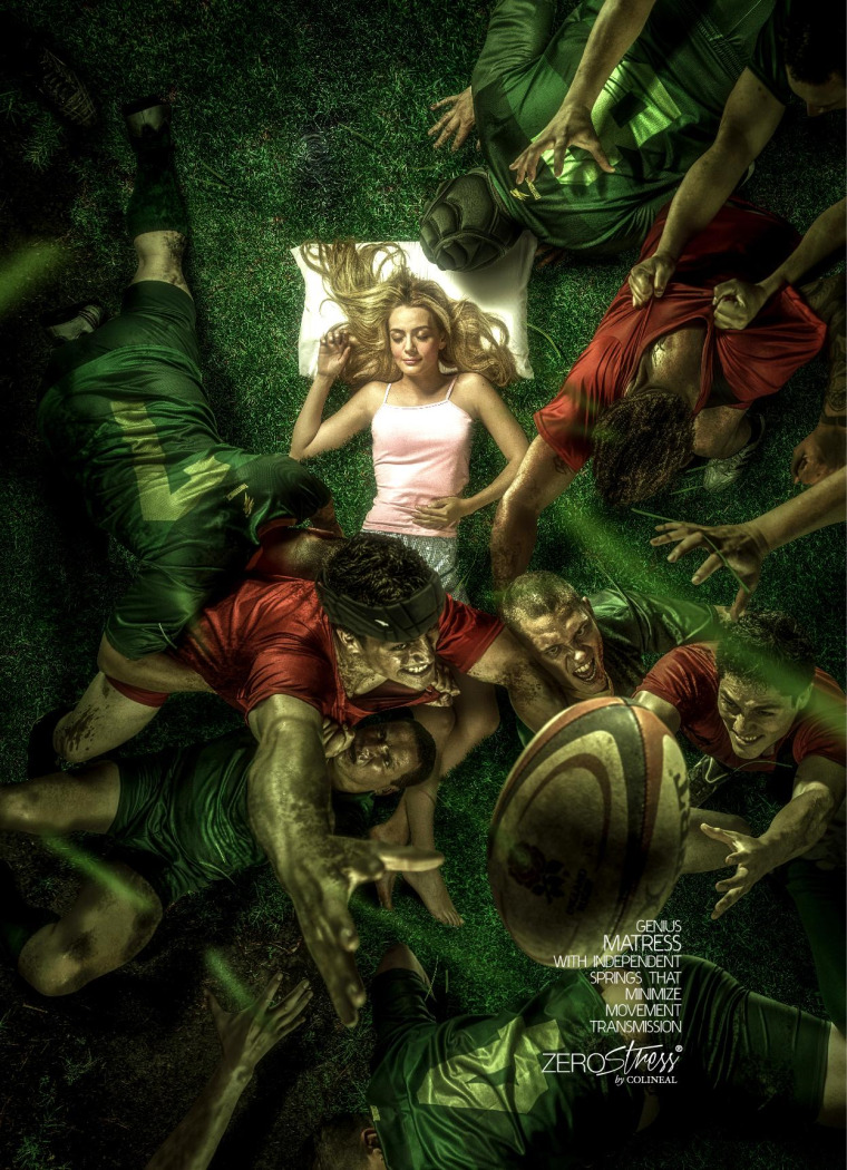 厄瓜多爾Genius Matress 床墊平面創(chuàng)意廣告-“狂歡安然入睡”篇-上海品牌策劃設(shè)計公司