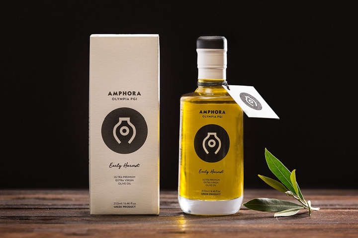 Amphora Olympia 有機特級初榨橄欖油品牌標志設計包裝設計-上海標志設計包裝設計公司