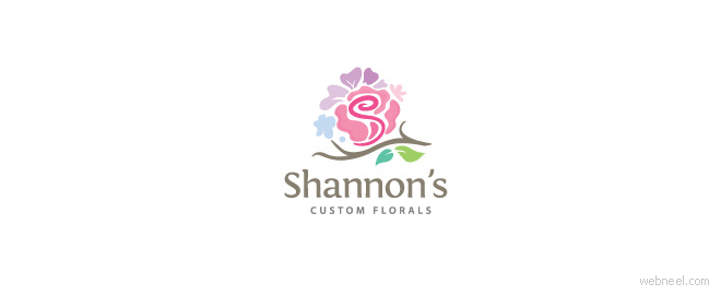 創(chuàng)意花朵標(biāo)志設(shè)計欣賞 flower logo design-上海logo設(shè)計公司