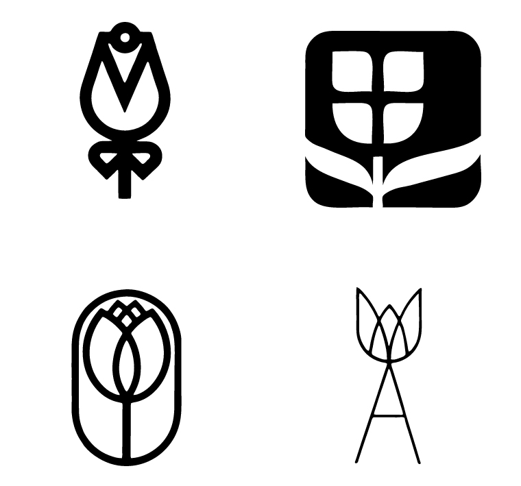 創(chuàng)意花朵標志設計欣賞 flower logo design-上海logo設計公司
