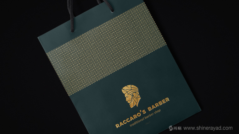 Raccaros-Barber 傳統(tǒng)美發(fā)連鎖店理發(fā)師人物logo設計-品牌形象VI設計-上海VI設計公司 Raccaros-Barber 傳統(tǒng)美發(fā)連鎖店理發(fā)師人物logo設計-品牌形象VI設計-上海VI設計公司