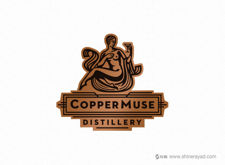 國(guó)外洋酒品牌設(shè)計(jì)欣賞——CopperMuse 朗姆酒裝飾圖案風(fēng)格標(biāo)志設(shè)計(jì)