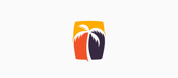 棕櫚樹負空間logo-上海logo設計公司-上海品牌設計公司 棕櫚樹負空間logo-上海logo設計公司-上海品牌設計公司