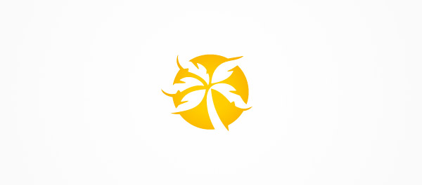 棕櫚樹負空間logo-上海logo設計公司-上海品牌設計公司 棕櫚樹負空間logo-上海logo設計公司-上海品牌設計公司