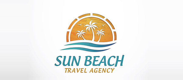 太陽海灘旅游代理公司棕櫚樹logo-上海logo設計公司-上海品牌設計公司 太陽海灘旅游代理公司棕櫚樹logo-上海logo設計公司-上海品牌設計公司