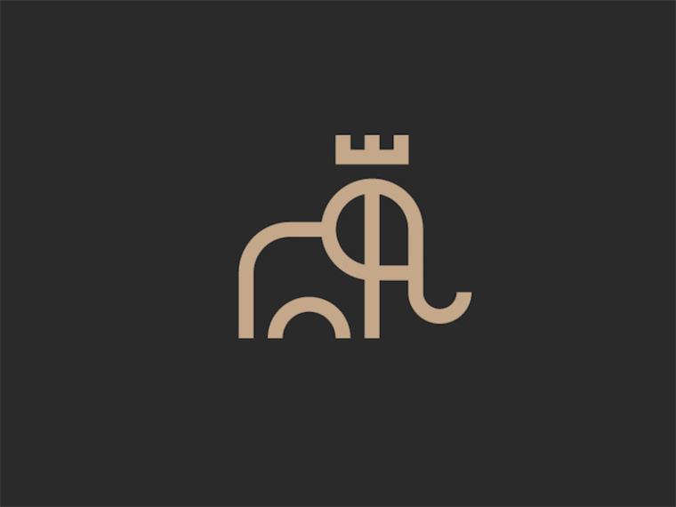 上海logo設(shè)計(jì)公司分享：41個(gè)最簡(jiǎn)潔的創(chuàng)意Logo設(shè)計(jì)靈感-大象皇冠logo