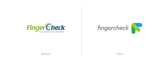 人力資源平臺 Fingerchec logo設(shè)計-新舊logo對比-人力資源平臺 Fingerchec 品牌VI形象設(shè)計-logo設(shè)計-上海logo設(shè)計公司
