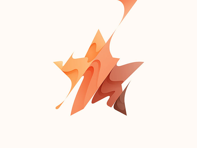 上海logo設計公司2016-2017年50個絕佳創(chuàng)意logo設計案例欣賞-多層次星logo