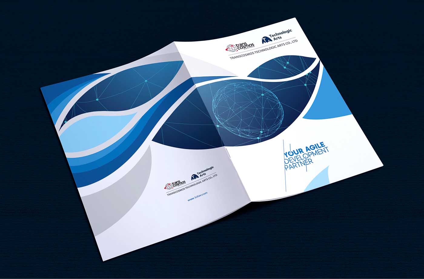 越南創(chuàng)世紀(jì)科技藝術(shù)公司商務(wù)風(fēng)格宣傳冊-上海宣傳冊設(shè)計公司