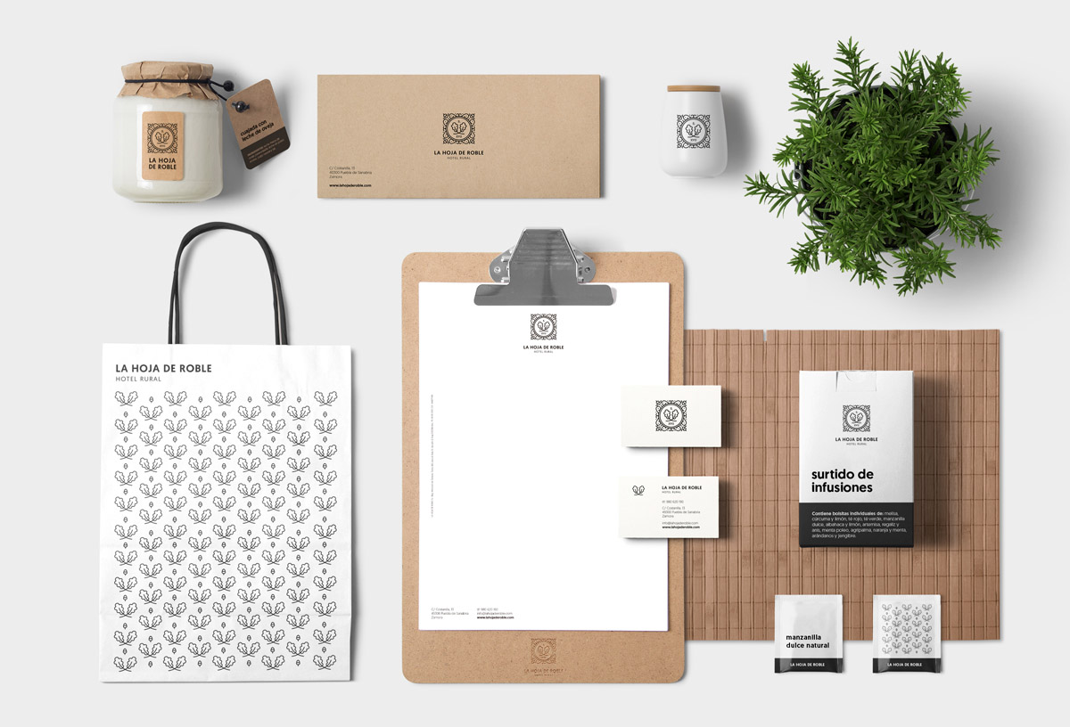 簡約樸素風(fēng)格像樹葉鄉(xiāng)村酒店VI設(shè)計-上海VI設(shè)計公司