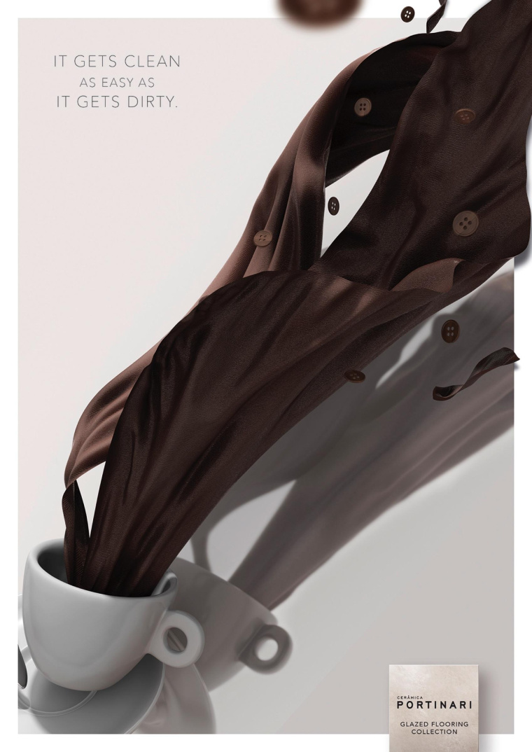 Portinari 瓷磚平面廣告創(chuàng)意設(shè)計污漬篇-上海建材平面廣告策劃設(shè)計公司 Portinari 瓷磚平面廣告創(chuàng)意設(shè)計污漬篇-上海建材平面廣告策劃設(shè)計公司