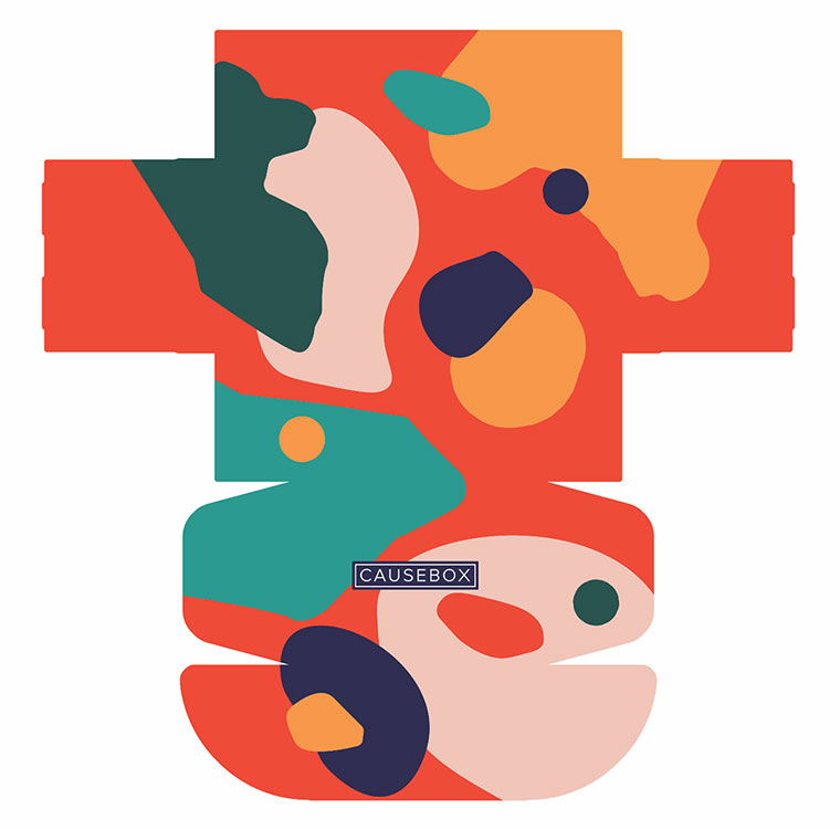 Causebox 秋季女性產(chǎn)品包裝設(shè)計(jì)幾何圖案風(fēng)