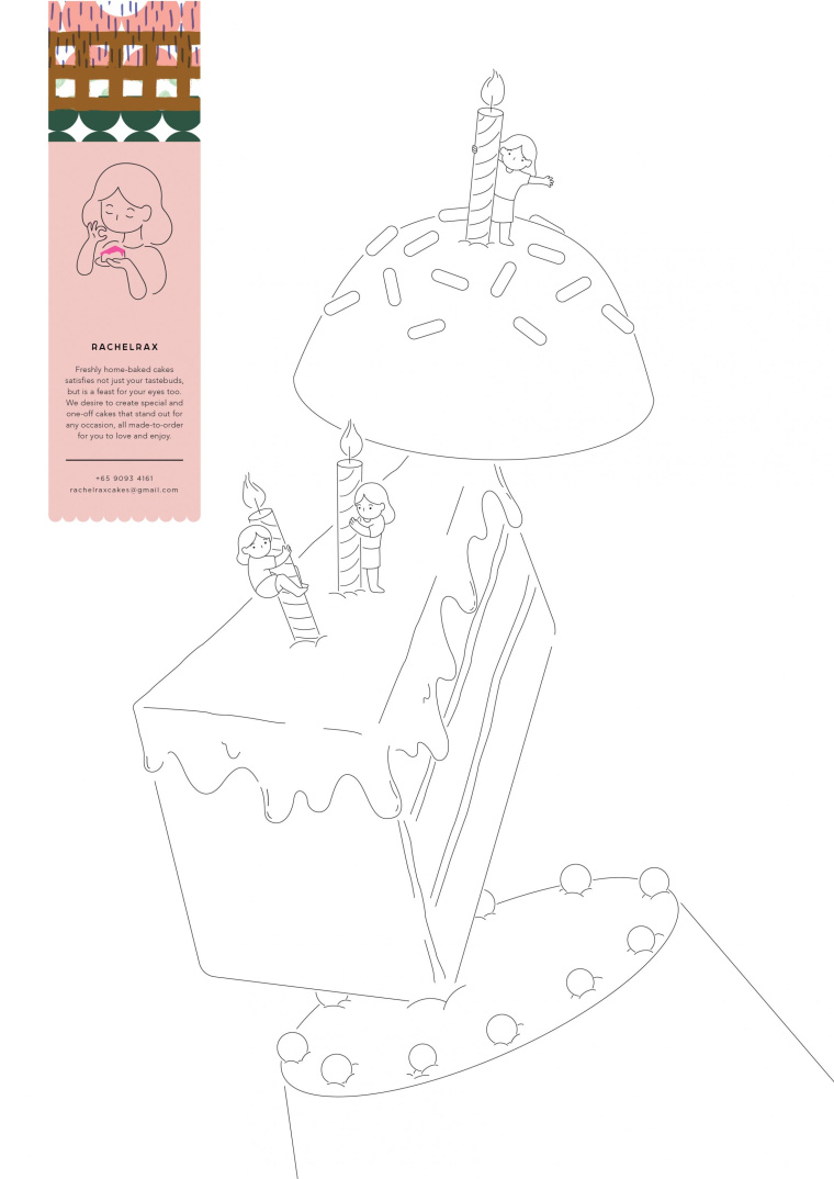 Rachelrax食品蛋糕平面廣告創(chuàng)意設(shè)計(jì)欣賞“線條漫畫-生日”篇-上海廣告策劃設(shè)計(jì)公司 Rachelrax食品蛋糕平面廣告創(chuàng)意設(shè)計(jì)欣賞“線條漫畫-生日”篇-上海廣告策劃設(shè)計(jì)公司