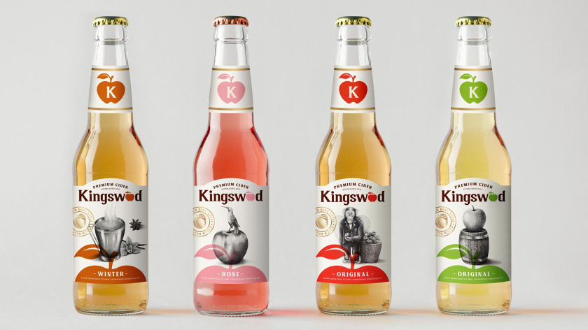 Kingswood蘋果酒包裝標(biāo)簽設(shè)計(jì)