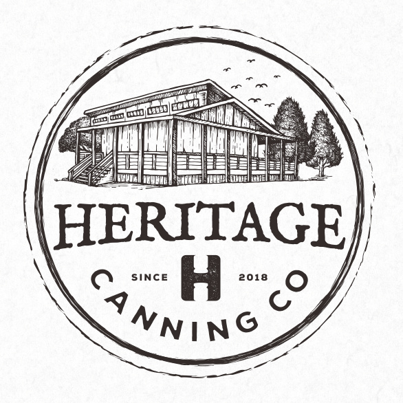 復(fù)古單黑色徽標(biāo)logo設(shè)計(jì)-Heritage Canning Co.標(biāo)志logo設(shè)計(jì)