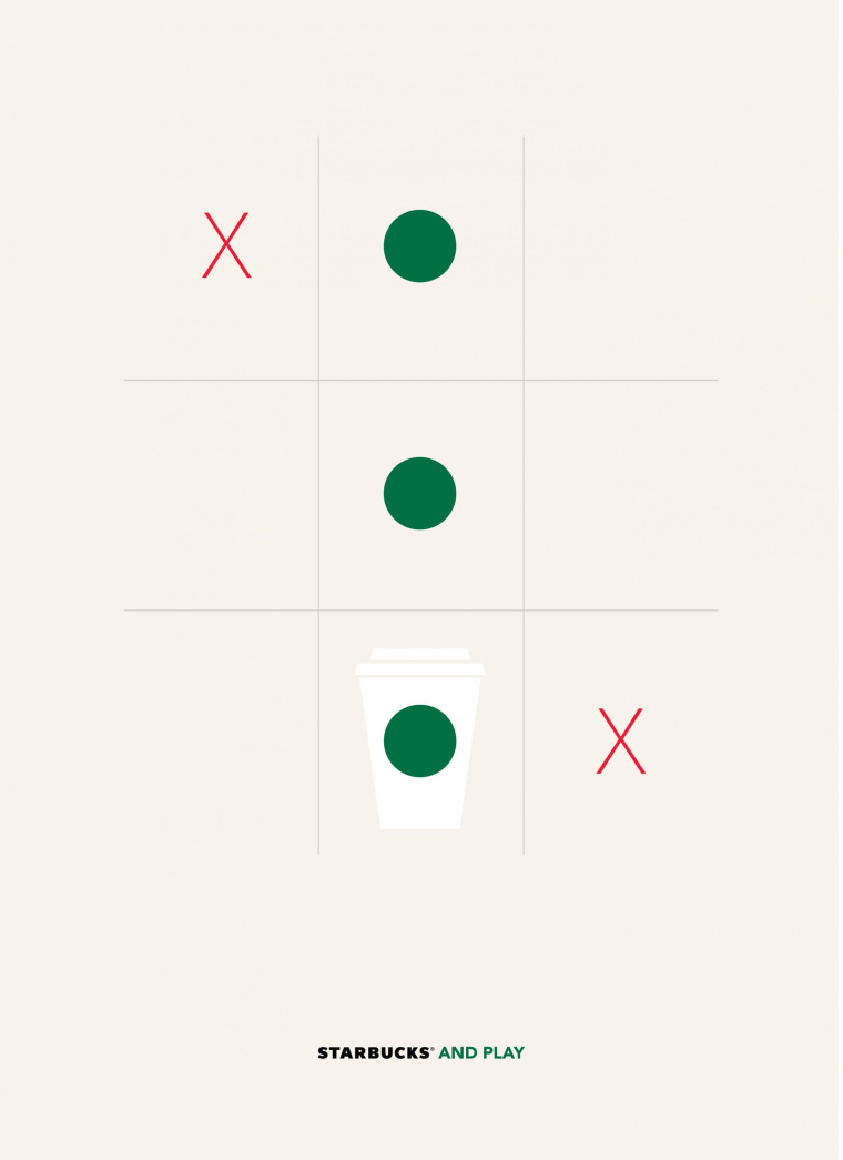 巴西Rai廣告公司為星巴克創(chuàng)作的“圖標”篇平面創(chuàng)意廣告-星巴克和播放 巴西Rai廣告公司為星巴克創(chuàng)作的“圖標”篇平面創(chuàng)意廣告-星巴克和播放